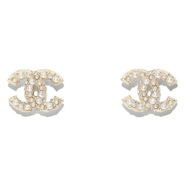 Chanel - Double C stud earrings
